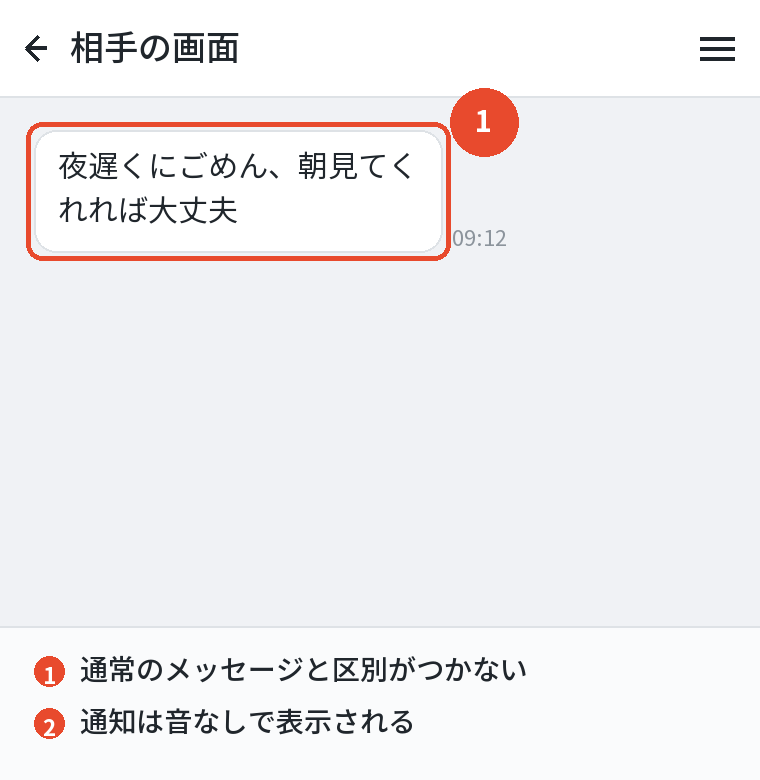 送られた側の見え方