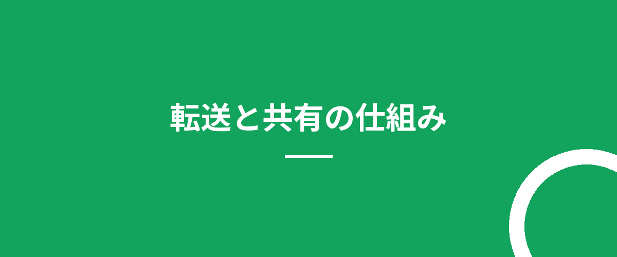 転送と共有の仕組み