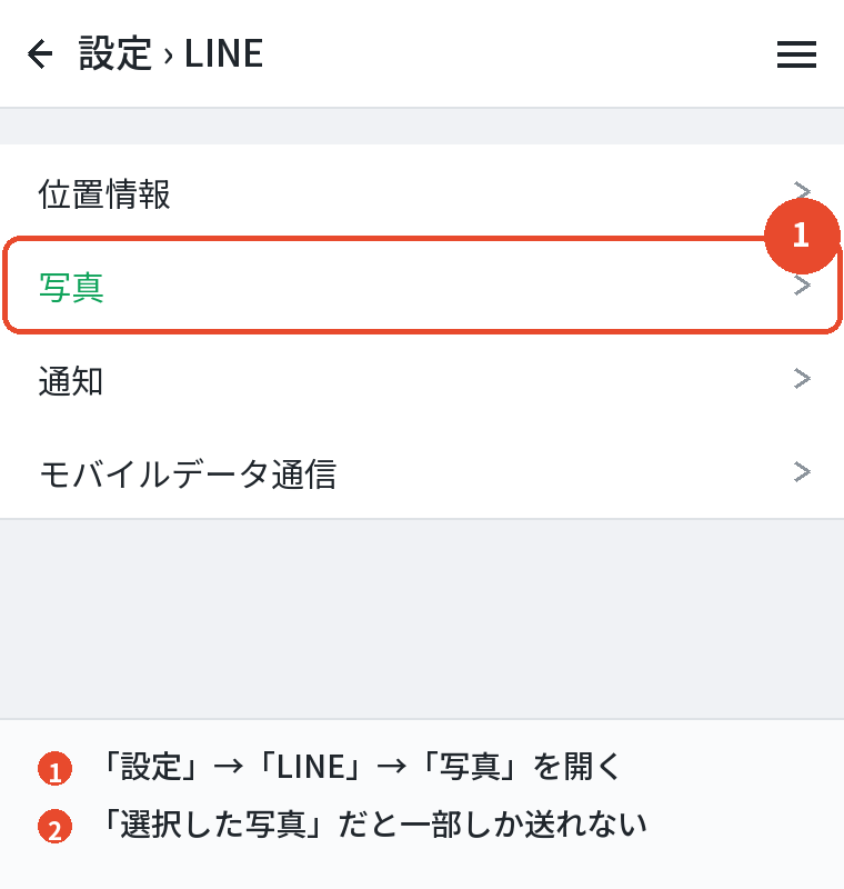 写真へのアクセスが許可されているか確認する